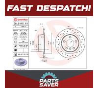 2x Brake Discs Pair Rear 290mm 08.C115.1X Brembo Set 34216792225 Quality New