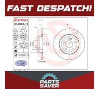 2x Brake Discs Pair Rear 300mm 08.D530.13 Brembo Set 0004230512 A0004230512 New