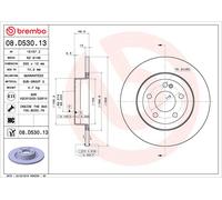 2x Brake Discs Pair Rear 300mm 08.D530.13 Brembo Set 0004230512 A0004230512 New