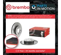2x Brake Discs Pair Solid fits ABARTH 500 1.4 Rear 2008 on 240mm Set Brembo New