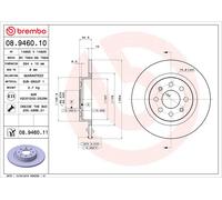 2x Brake Discs Pair Solid fits ABARTH PUNTO 199.AXX1B 1.4 Rear 2009 on 955A8.000