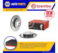 2x Brake Discs Pair Solid fits ALFA ROMEO 155 167 Rear 92 to 97 240mm Set Brembo