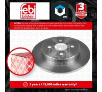 2x Brake Discs Pair Solid fits TOYOTA YARIS/VITZ KSP90 1.0 Rear 05 to 10 1KR-FE