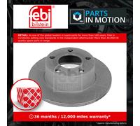 Pair of Rear Brake Disc Fits Audi 100 44 200 43 quattro 85 Febi 09076
