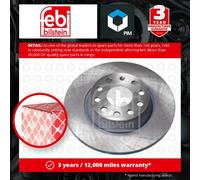 febi bilstein Pair of Brake Disc Rotor 24382 fits Rear OE 1K0 615 601 AD