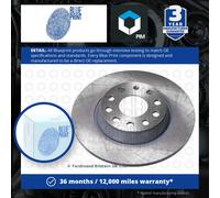 2x Brake Discs Pair Solid Rear 286mm ADV184307 Blue Print Set 1K0615601M Quality