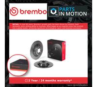 2x Brake Discs Pair Solid fits AUDI A3 8PA, 8V Rear 2006 on 300mm Set Brembo New