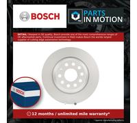 2x Brake Discs Pair Solid fits AUDI A3 8V Rear 12 to 20 300mm Set Genuine Bosch
