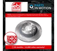 2x Brake Discs Pair Solid fits AUDI A3 Rear 2003 on 272mm Set 1K0615601AA Febi