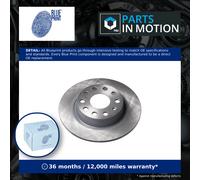 2x Brake Discs Pair Solid fits AUDI A3 Rear 2003 on 272mm Set Blue Print Quality
