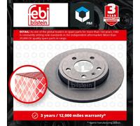 2x Brake Discs Pair Solid fits AUDI A4 B6, B7 2.0 Rear 04 to 09 288mm Set Febi