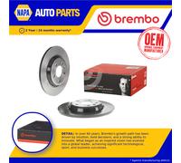 2x Brake Discs Pair Solid fits AUDI A4 B8 3.0 Rear 12 to 15 300mm Set Brembo New