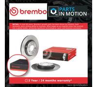2x Brake Discs Pair Solid fits AUDI A4 B9 2.0D Rear 2015 on 300mm Set Brembo New