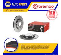 2x Brake Discs Pair Solid fits AUDI A5 2.0 Rear 08 to 17 300mm Set Brembo New