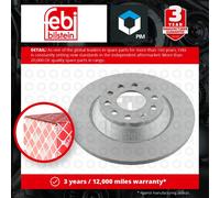 2x Brake Discs Pair Solid fits AUDI A6 C6 2.0D Rear 04 to 11 302mm Set Febi New