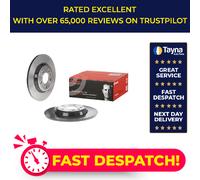 2x Brake Discs Pair Solid fits AUDI Q5 8RB 3.0D Rear 08 to 17 300mm Set Brembo