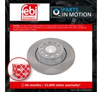2x Brake Discs Pair Solid fits AUDI S3 8V 2.0 Rear 2012 on 300mm Set 3Q0615601