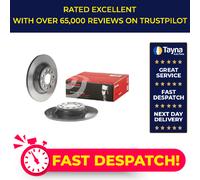 2x Brake Discs Pair Solid fits AUDI TT FV Rear 1.8 2.0 2.0D 2014 on 300mm Set
