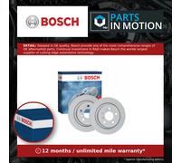 2x Brake Discs Pair Solid fits BMW 218 1.5 Rear 2015 on 280mm Set Genuine Bosch