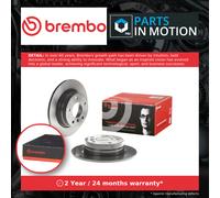 2x Brake Discs Pair Solid fits BMW 316 E46 1.8 Rear 01 to 05 280mm Set Brembo