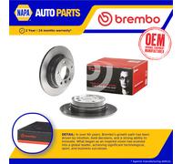 2x Brake Discs Pair Solid fits BMW 323 E36 2.5 Rear 95 to 99 280mm Set Brembo