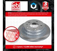 2x Brake Discs Pair Solid fits BMW 518 E28 1.8 Rear 81 to 87 284mm Set Febi New