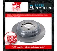 2x Brake Discs Pair Solid fits BMW 520D E39 2.0D Rear 00 to 03 298mm Set Febi