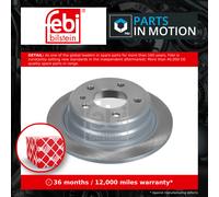2x Brake Discs Pair Solid fits BMW 635 E24 3.5 Rear 78 to 82 284mm Set Febi New