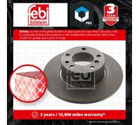 2x Brake Discs Pair Solid fits BMW 520 E34 2.0 Front 87 to 95 302mm Set Febi New
