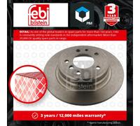 2x Brake Discs Pair Solid fits BMW 525 TDS E34 2.5D Rear 91 to 96 300mm Set Febi