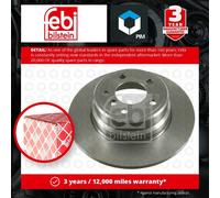 2x Brake Discs Pair Solid fits BMW X5 E53 3.0 Rear 00 to 06 324mm Set Febi New
