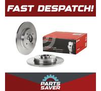 2x Brake Discs Pair Solid fits CITROEN BERLINGO MULTISPACE B9 Rear 1.2 1.6 1.6D