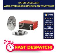 2x Brake Discs Pair Solid fits CITROEN BERLINGO MULTISPACE B9 Rear 1.2 1.6 1.6D