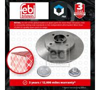 2x Brake Discs Pair Solid fits CITROEN C4 CACTUS THP, VTi Rear 1.2 1.6D 2014 on