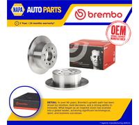 2x Brake Discs Pair Solid fits CITROEN RELAY 3.0D Rear 2006 on 280mm Set Brembo
