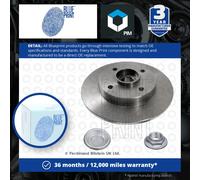 2x Brake Discs Pair Solid fits CITROEN C4 CACTUS THP, VTi Rear 1.2 1.6D 2014 on