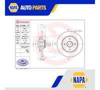 2x Brake Discs Pair Solid fits DS DS4 CROSSBACK Rear 1.2 1.6 1.6D 2.0D 15 to 18