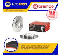 2x Brake Discs Pair Solid fits FIAT BRAVO 1.9D Front 95 to 01 257mm Set Brembo