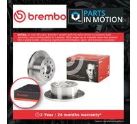 2x Brake Discs Pair Solid fits FIAT DUCATO 250 2.2D Rear 2009 on 280mm Set New