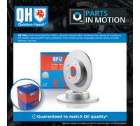 2x Brake Discs Pair Solid fits FIAT PANDA 9 1.1 1.2 1.4 1.3D 2003 on 241mm Set