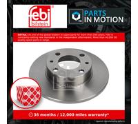2x Brake Discs Pair Solid fits FIAT PANDA VAN 141 1.0 Front 86 to 04 227.5mm Set