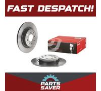 2x Brake Discs Pair Solid fits FIAT PUNTO EVO 1.3D Rear 2008 on 264mm Set Brembo