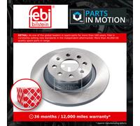 2x Brake Discs Pair Solid fits FIAT PUNTO EVO 1.4 Rear 09 to 12 263.9mm Set Febi