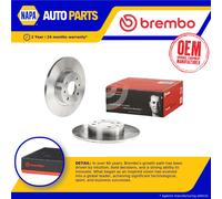 2x Brake Discs Pair Solid fits FIAT TEMPRA 159 1.6 Front 90 to 96 With ABS 257mm