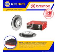 2x Brake Discs Pair Solid fits FORD FOCUS Mk3 1.0 Rear 12 to 20 271mm Set Brembo