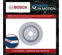 2x Brake Discs Pair Solid fits FORD S-MAX 1.5 Rear 2015 on 316mm Set Bosch New