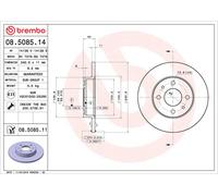 2x Brake Discs Pair Solid fits FORD KA 1.2 Front 08 to 16 240mm Set Brembo New