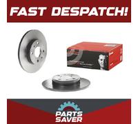 2x Brake Discs Pair Solid fits FORD KA 1.2 Front 08 to 16 240mm Set Brembo New
