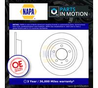 2x Brake Discs Pair Solid fits FORD MONDEO 2.0D Rear 2014 on 301mm Set NAPA New