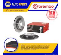 2x Brake Discs Pair Solid fits FORD MONDEO Mk5 2.0 Rear 2013 on 316mm Set Brembo